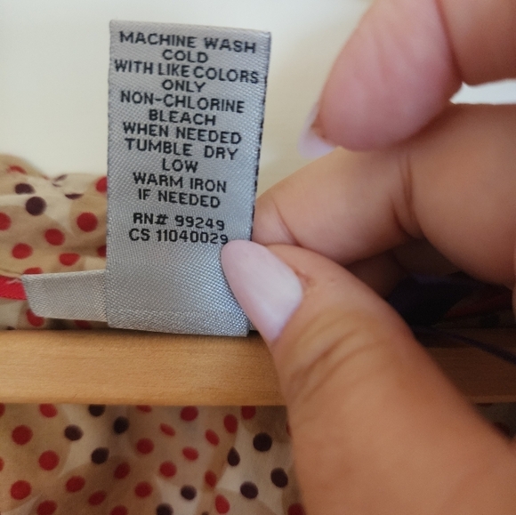 Catherines long sleeve button top blouse polka dot size 3x petite office casual - Picture 7 of 8